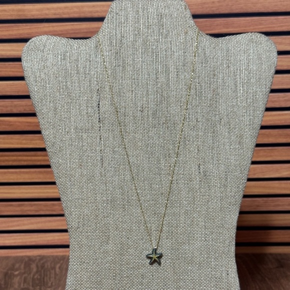 Blue & Yellow Sapphire Starfish Necklace - Picture 2 of 7